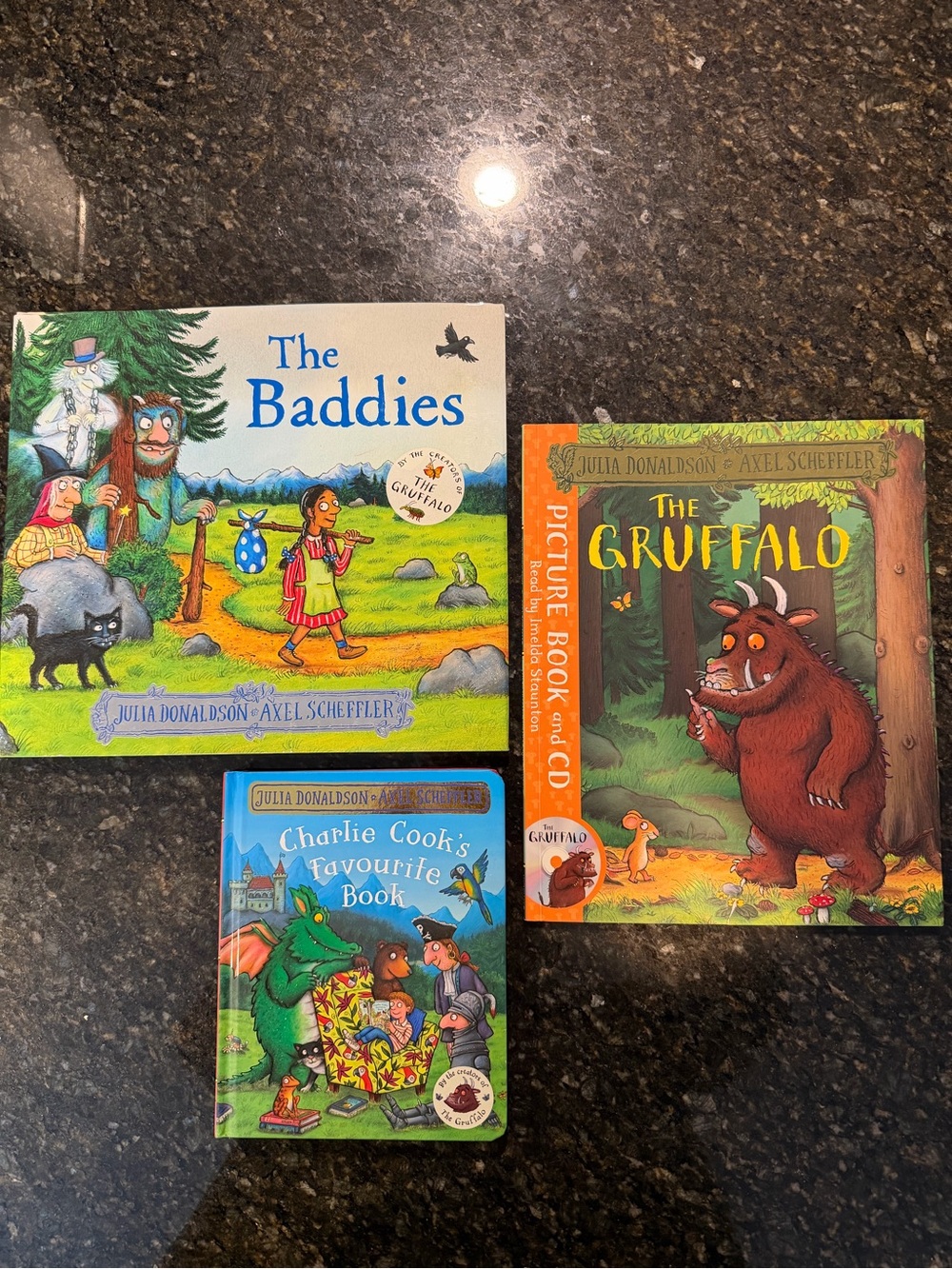 Julia Donaldson Book Lot: Gruffalo, Charlie Cook’s Favourite Book, The Baddies